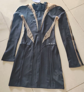 Of Small Black Dress Niche 2025 Autumn And Winter Fashion Trend Mesh Splicing Body And Hip Dress Skirt